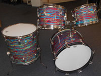 Ludwig 1971 psychedelic red 20, 12, 13, 16