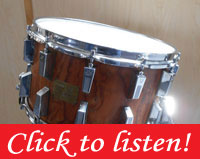 1980s Sonor Signature Series Bubinga Snare Drum