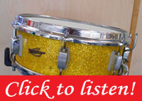 1960 Trixon Snare Drum 5x14 Made in Germany Lemon Yellow Sparkle